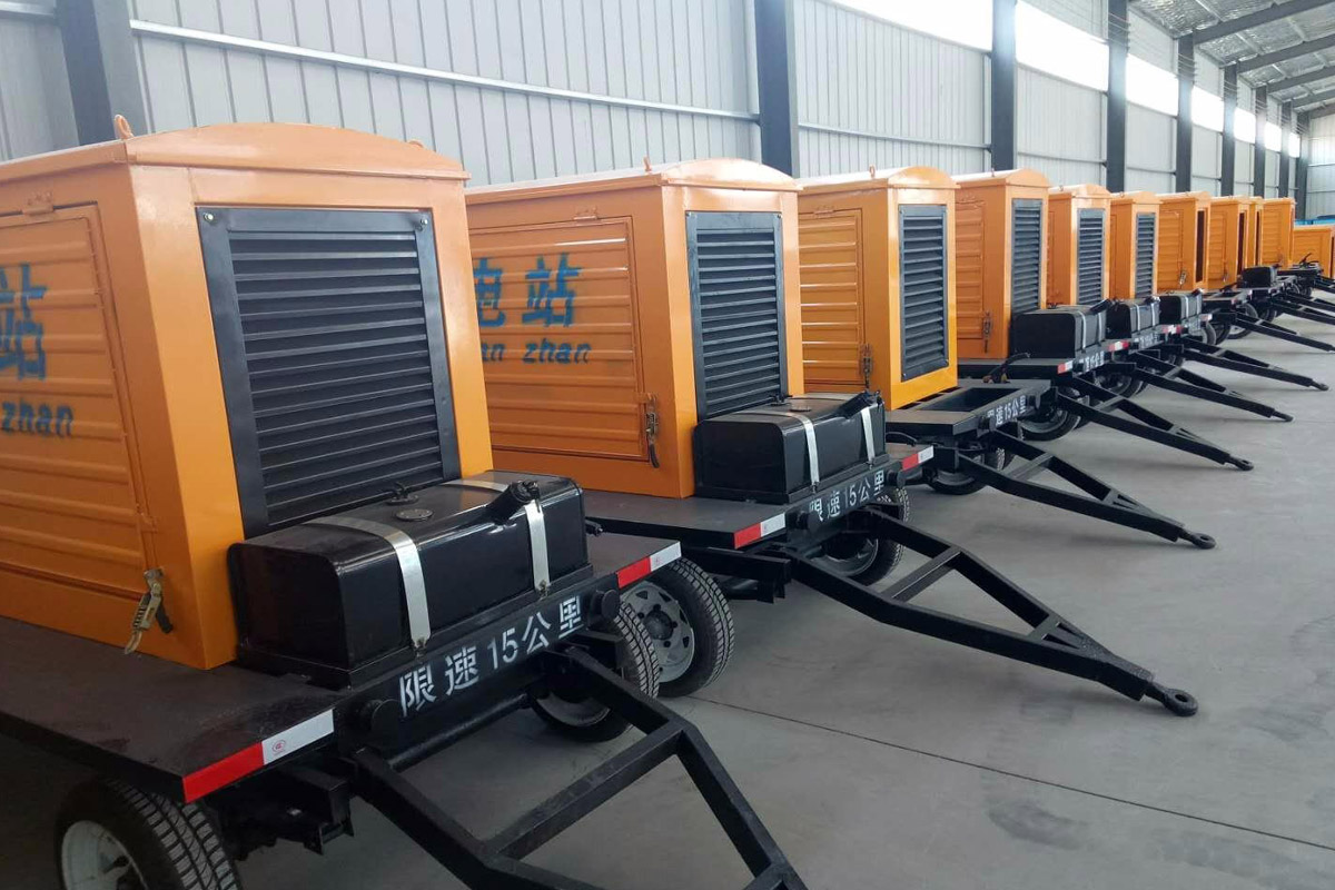 封丘发电机租赁施工现场
